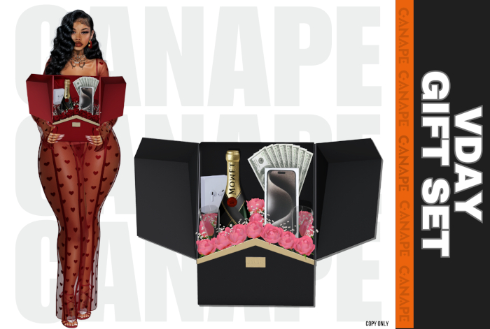 [Canape] Vday Gift Set - PINK/BLACK