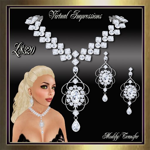 Virtual Impressions Ruth Jewelry Set in White Diamonds