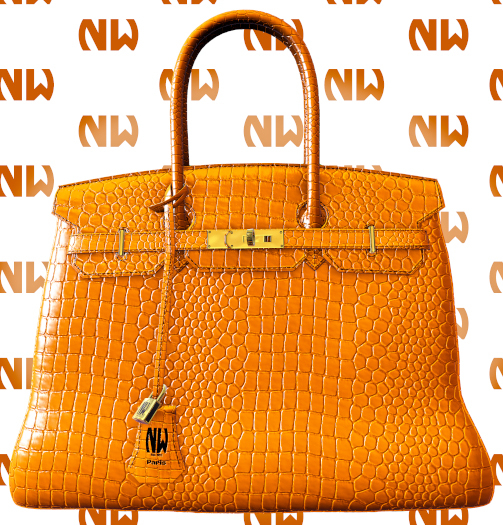 Nana White // Burkin Aligator/Orange