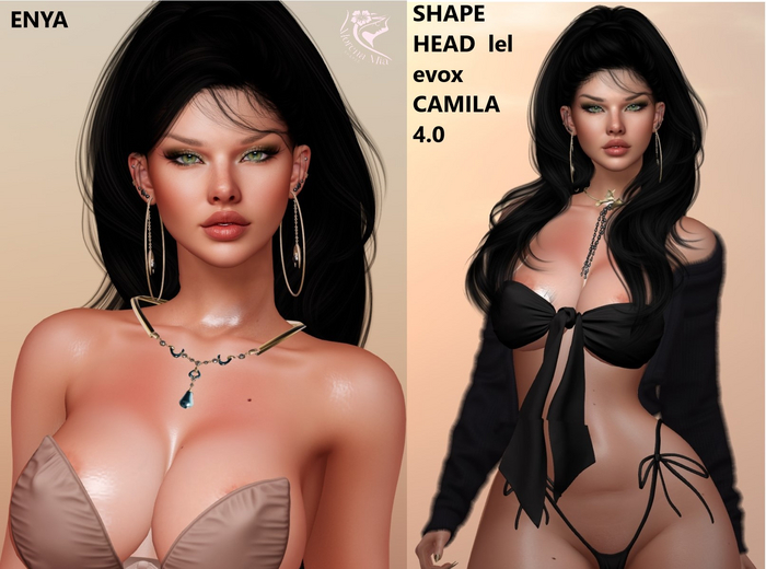 ENYA  SHAPE HEAD EvoX CAMILA 4.0 Lelutka (Maitreya, Larax, Legacy, Legacy Bombshell, Reborn, Erika, Belleza Gen.X Curvy,