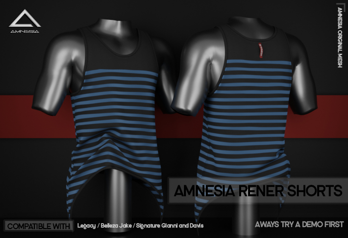# AMNESIA - Davi Tank Top - Blue Stripes