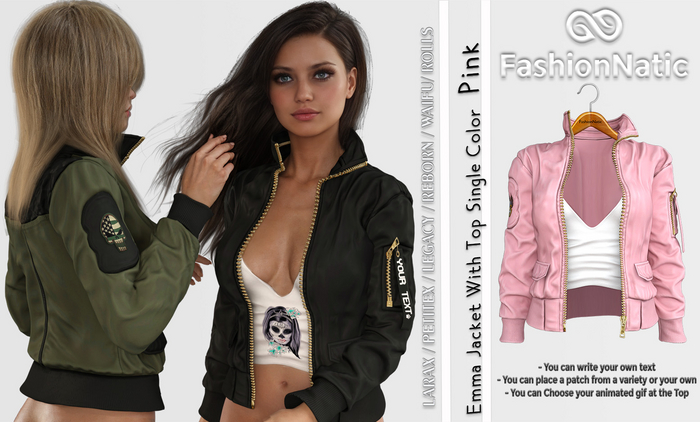 Reborn Jacket with Top Pink