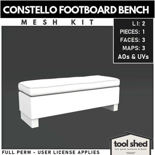 Tool Shed - Constello Footboard Bench Mesh Kit