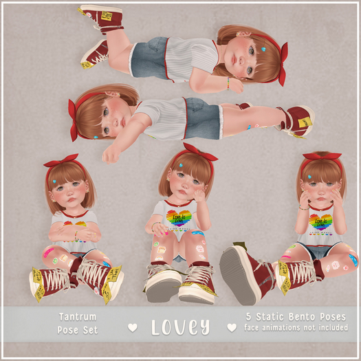 ;Lovey- Tantrum Pose Set