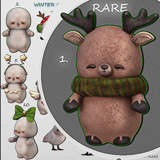1.YOKAI - Winter Citizens - Deer Snowman RARE
