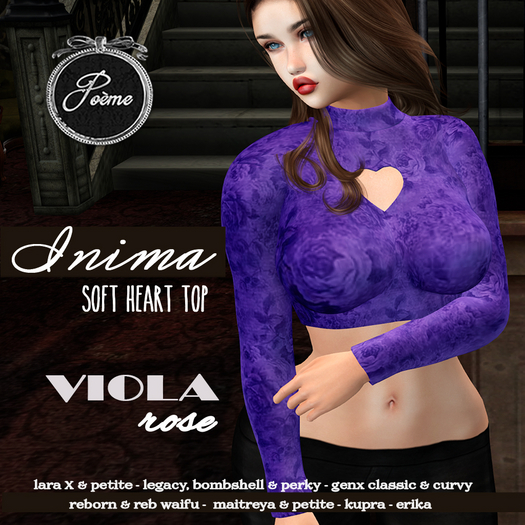 {Poeme} Inima Soft Top (Viola Rose)