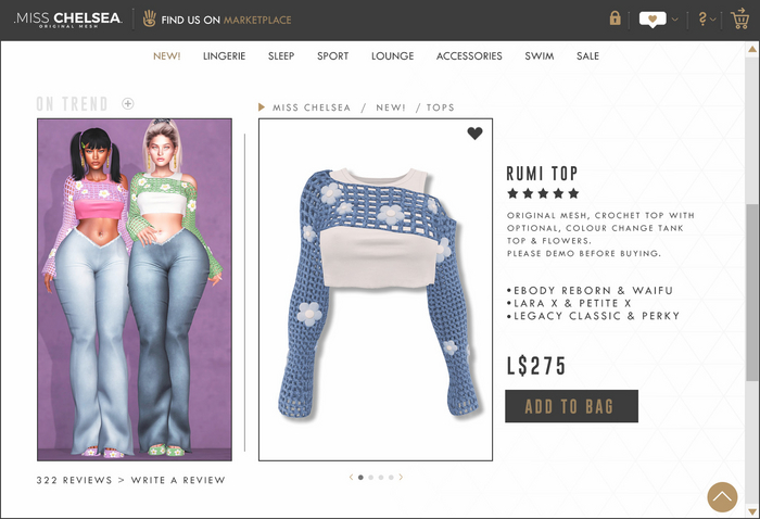 .miss chelsea. Rumi Top Blue