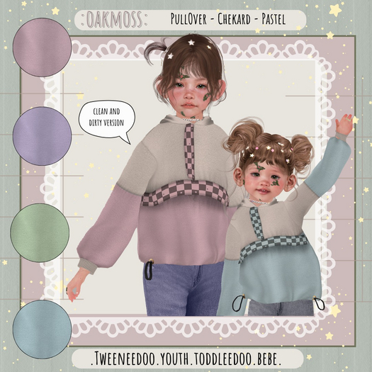 Oakmoss - PullOver - Checkard - Pastel