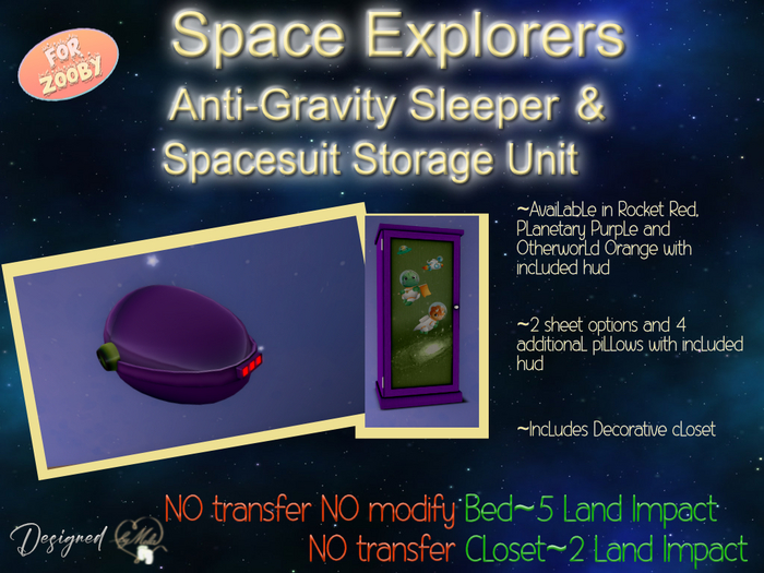 [byMela]~ADD~Space Explorers~Anti-Gravity Sleeper  and Closet