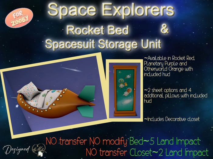 [byMela]~ADD~Space Explorers~Rocket bed and Closet