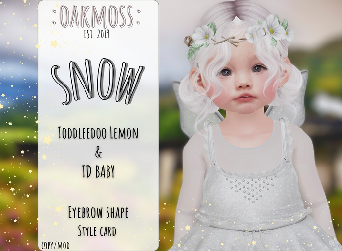 Oakmoss  Shapes - Lemon - Snow