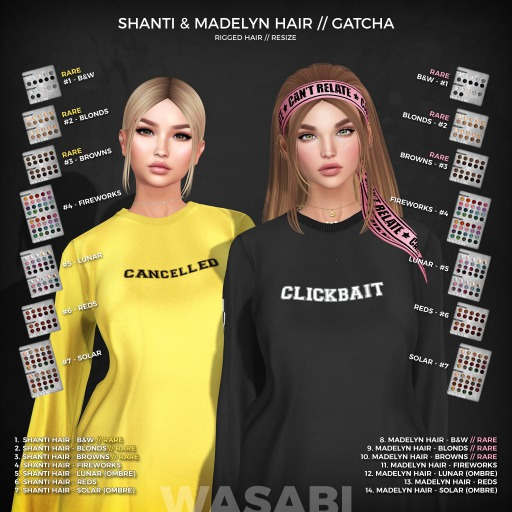 Wasabi // Madelyn Mesh Hair - Blonds RARE