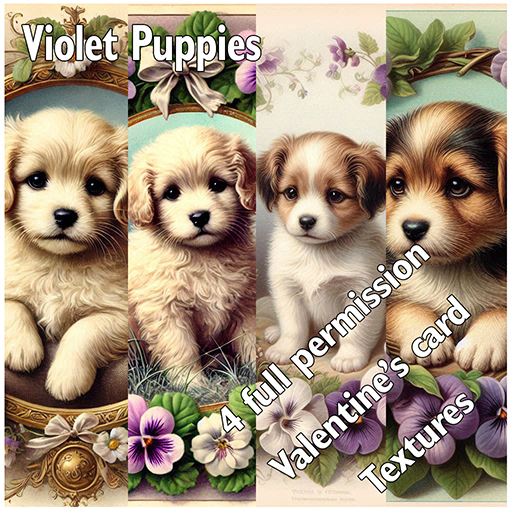 *FD* Dancer's Assets FP Background - Violet Puppies