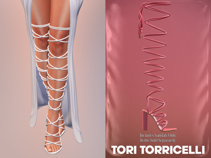 TORI TORRICELLI // Elektra Sandals // Pink