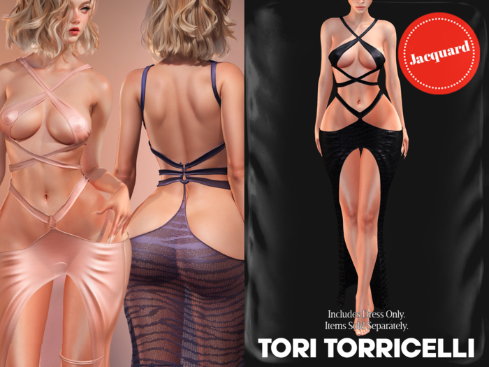 TORI TORRICELLI // Elektra Dress // Jacquard Black