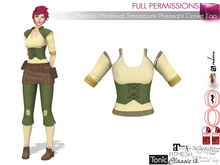 Full Perm Female Medieval Peasant Villager Girl Corset Top - Maitreya 5.3 LaraX Ebody Reborn Legacy Belleza Slink Tonic