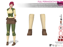 Full Perm Female Peasant Shoes With Calf Socks - Maitreya 5.3 LaraX Ebody Reborn Legacy Belleza Slink Tonic