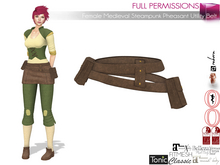 Full Perm Female Steampunk Medieval Utility Belt - Maitreya 5.3 LaraX Ebody Reborn Legacy Belleza Slink Tonic