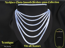 Necklace-Chain-Smooth-Hexbox-4mm-COLLECTION-Jewelry Box
