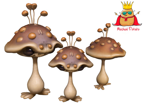 Second Life Marketplace - Meshed Potato Mushroom Alien Full Perm