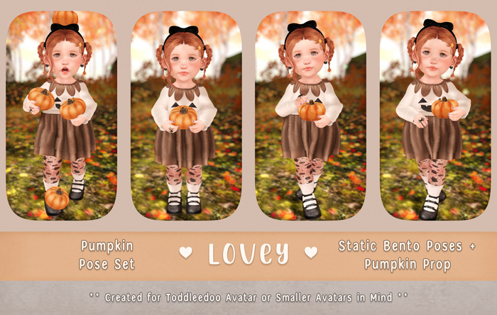 ;Lovey- Pumpkin Pose Set
