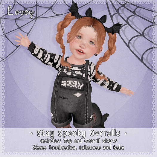 ;Lovey- Stay Spooky Overalls