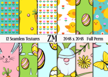 ZM EASTER CHICKEN SEAMLESS FULL PERM TEXTURES