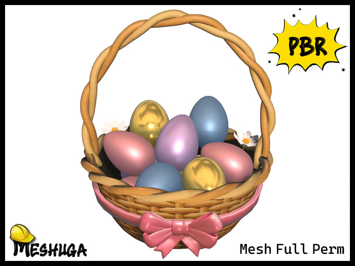 Meshuga PBR Easter Spring Eggs Basket FULL PERM MESH