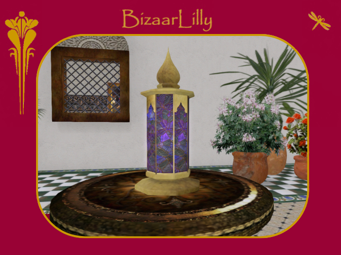 Kurtzal Lantern ~ Gold & Indigo