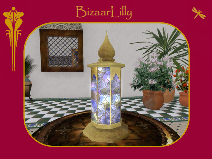 Kurtzal Lantern ~ Gold & Stormy Sea
