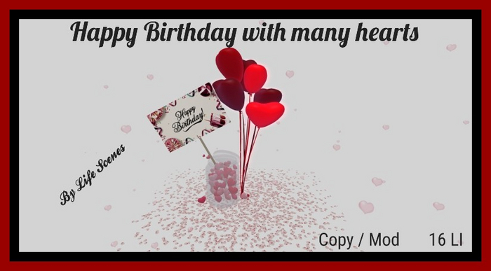 (LS) Happy Birthday with many hearts C/M