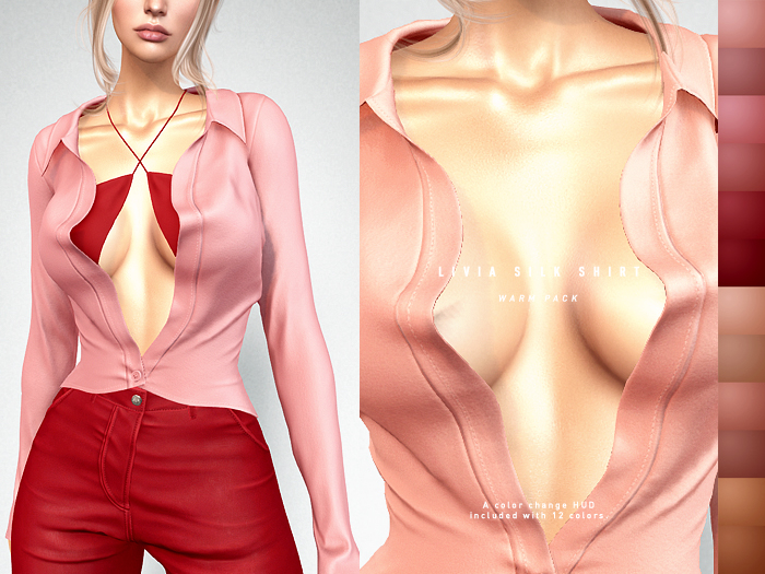 ISON - livia silk shirt - warm
