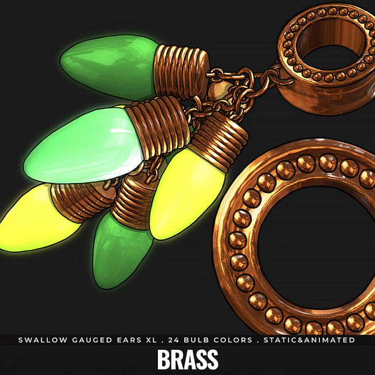 [BL] Noelle plugs XL // brass
