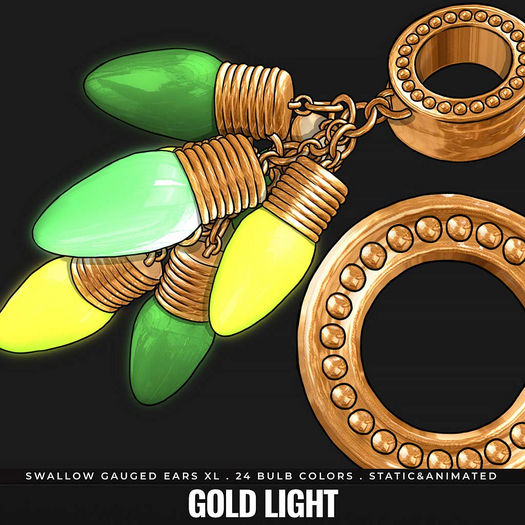 [BL] Noelle plugs XL // gold light