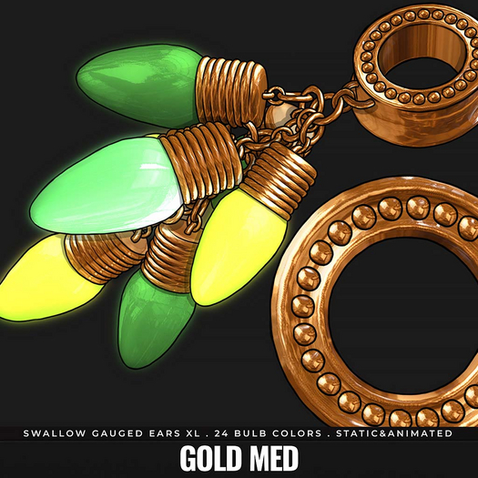 [BL] Noelle plugs XL // gold med