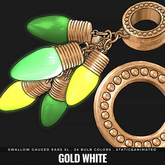 [BL] Noelle plugs XL // gold white