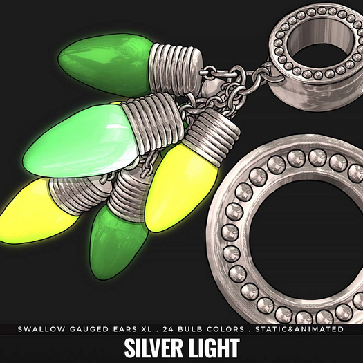 [BL] Noelle plugs XL // silver light
