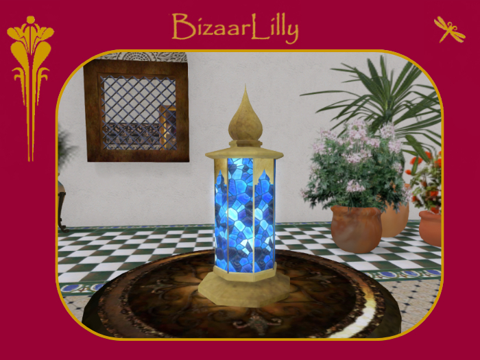 Kurtzal Lantern ~ Gold & Blue