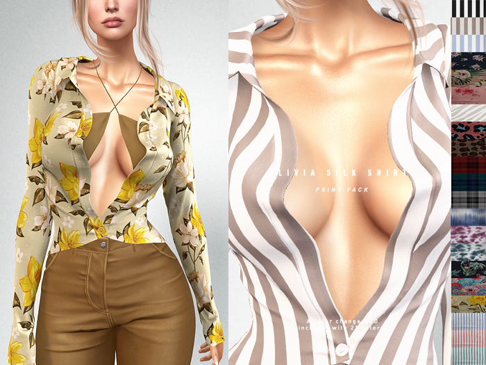 ISON - livia silk shirt - print