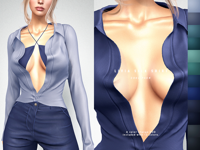 ISON - livia silk shirt - cool