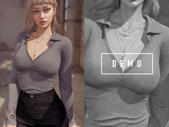 ISON - alma knit vneck - demo