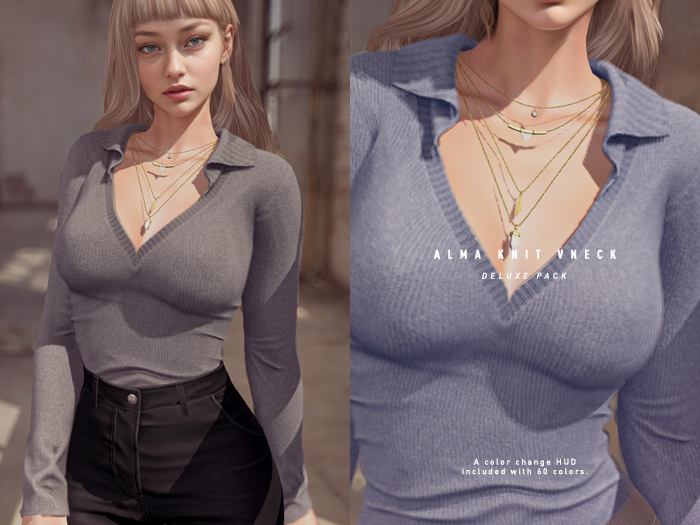 ISON - alma knit vneck - deluxe