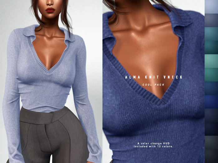 ISON - alma knit vneck - cool