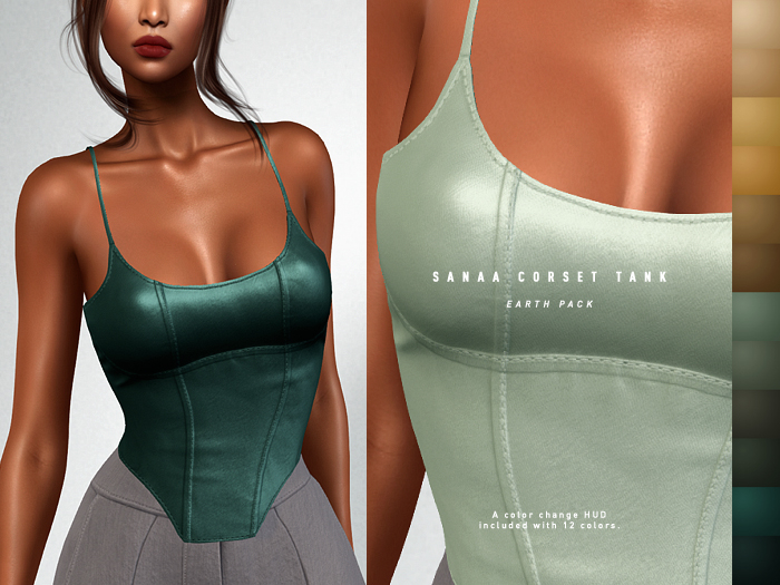 ISON - sanaa corset tank - earth