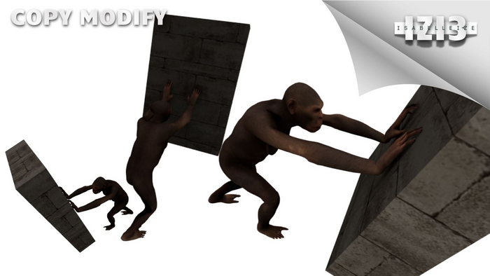 Chimpanzee Figure Set Mesh - Copy & Modify