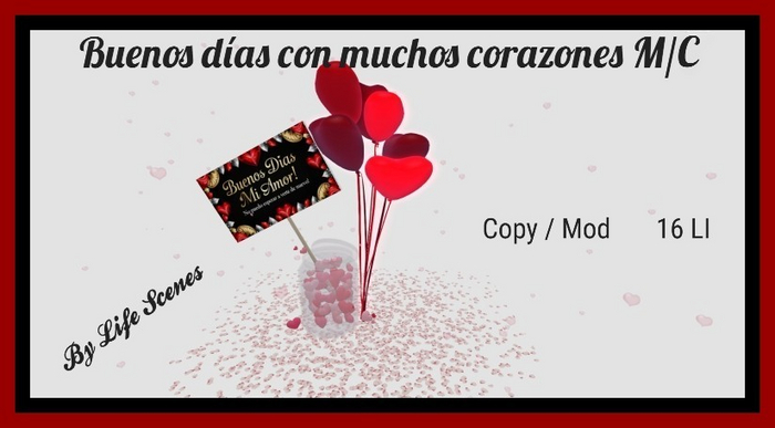 (LS) Buenos dias con muchos corazones C/M