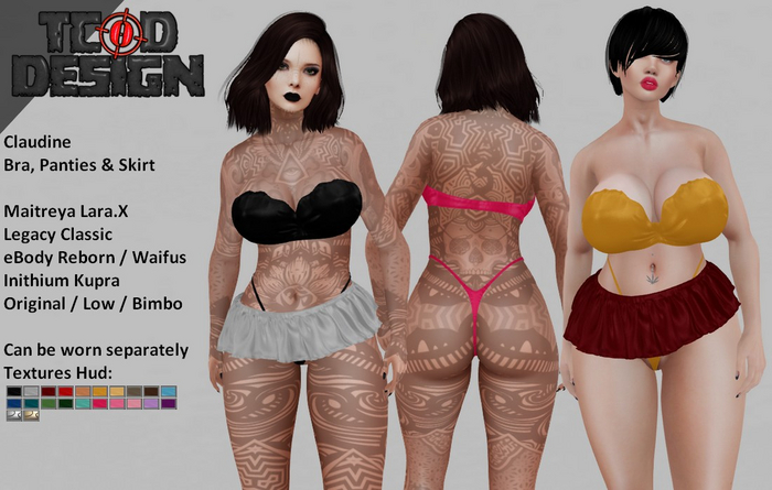 Bra, Panties & Skirt ~ Claudine [DEMO]