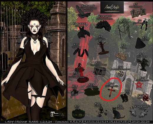 16 Anastyle-Lady Crow-Floating Crucifix