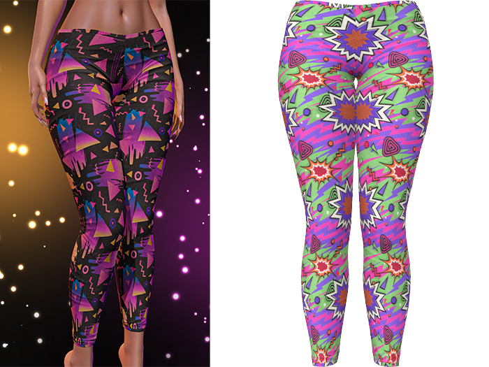 Kore Leggings 2.0 [80s Pop] - Maitreya Lara + LaraX • Petite + PetiteX • Legacy • Reborn Pants