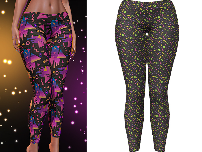 Kore Leggings 2.0 [80s Confetti] - Maitreya Lara + LaraX • Petite + PetiteX • Legacy • Reborn Pants